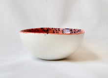Paprika porcelain nibbles bowl with splatter detail
