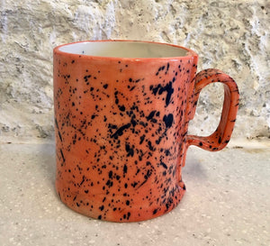 Porcelain Splatter Mug - Paprika