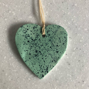Porcelain Heart Gift Tag 8cm / 3.25 inches wide