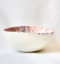 Rose pink porcelain nibbles bowl with splatter detail