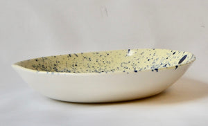 Porcelain Pasta Bowl with Splatter