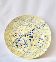 Corn yellow  porcelain salad bowl with splatter detail