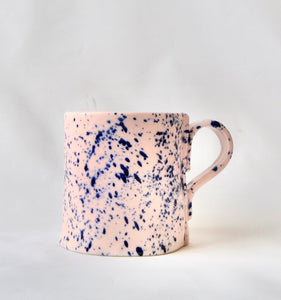Rose pink porcelain splatter mug