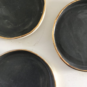 Medium Porcelain Platter With Gold Lustre Rim