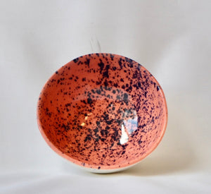 Paprika porcelain nibbles bowl with splatter detail