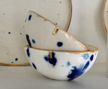Nibbles Bowl - Porcelain with Gold Lustre Rim Detail