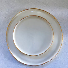 Small Porcelain Platter With Gold Lustre Rim