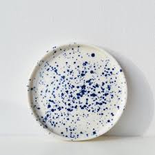 Small Porcelain Trinket Platter With Splatter Detail