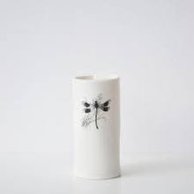 Porcelain  Bud Vase with Decal Detail