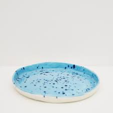 Small Porcelain Trinket Platter With Splatter Detail